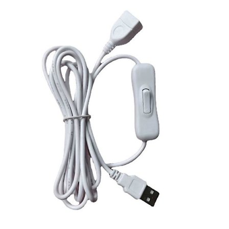 Universell USB-kabel USB-strömadapter med på/av-strömbrytare Laddningsdatakabel (FMY)