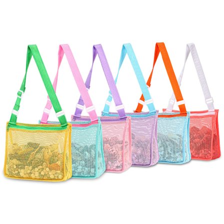 Strandlegetøj Mesh Strandtaske Børn Skalindsamlingspose Strand Sandlegetøjsskaller Strand T