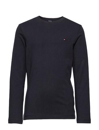 Boys Basic Cn Knit L/S T-shirts Long-sleeved T-shirts Blå Tommy Hilfiger