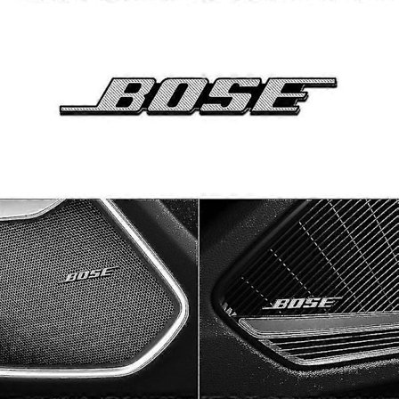 4 stk. Bil 3D Metall Aluminium Audio Dekorere Emblem Klistremerker Kompatibel med Bose Universal Auto Tilbehør