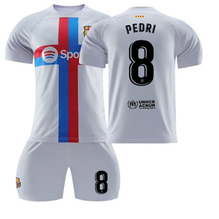 22 Barcelona tröja 2 bortamatch NO. 8 Pedri tröja