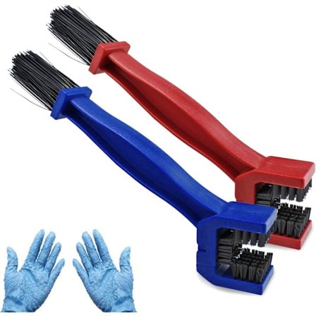 2 kpl moottoripyörän ketjun puhdistusharja - punainen, sininen