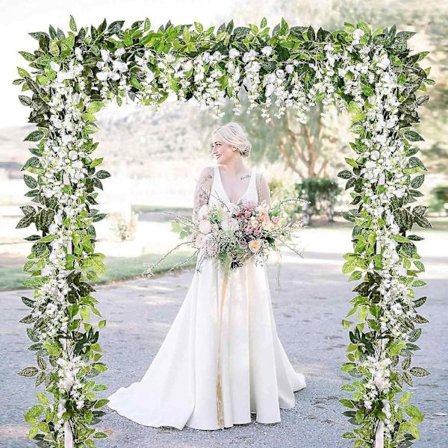 Kunstig Wisteria-ranke, Kunstige Silkeblomkranser