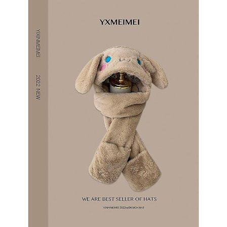 Søt Sanrio-lue Cinnamoroll-tilbehør søt plysjlue holder varm kaninlue ører opp plysjleke for barn jente vinterlue