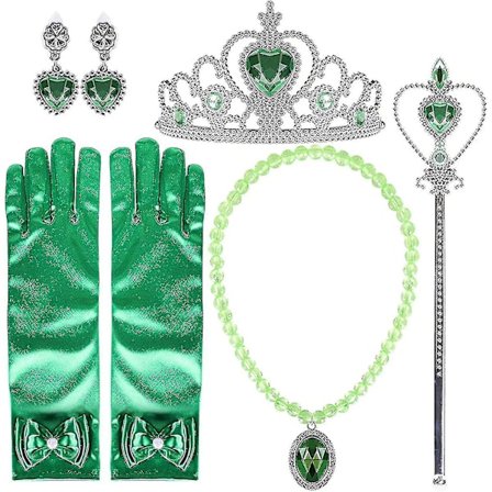 Prinsessklänning Utklädningsaccessoarer Handskar Tiara Krona Trollstav Halsband Presenter Till Barn Flickor