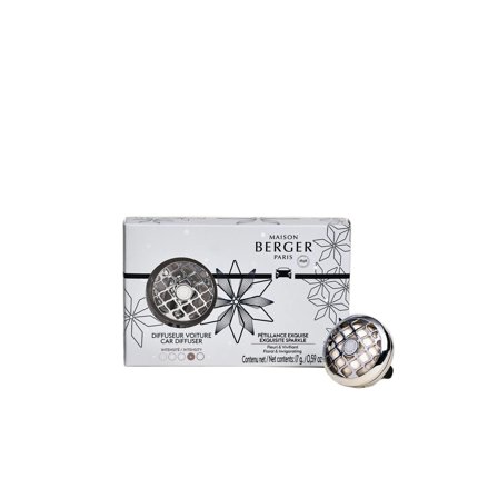 Maison Berger Paris Diffuseur Voiture Diffusore per Auto ROSALIE + ricarica Pétillance Exquise - Profumo per Automobile
