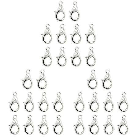 300 st Lobsterspännen i zinklegering Charms DIY Smyckestillbehör för Halsband Armband (ljus 300 pcs 100pcs