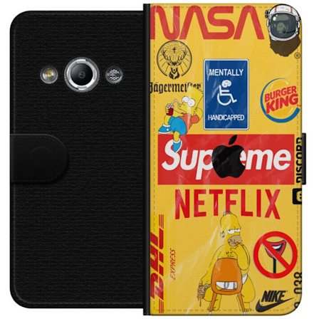 Kompatibelt Lommeboketui til Samsung Galaxy Xcover 3 Retro NASA kollasje med popkulturelle elementer, humoristisk design med satirisk gatekonst følel