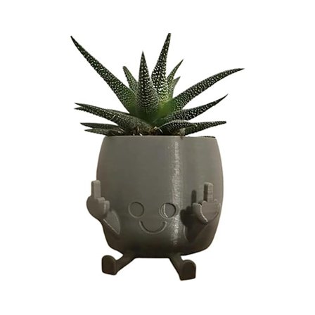 Smile Face Swing Pot Hemma Trädgård Långfinger Tummen Upp Blomma