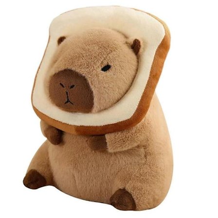 Sød Capybara Plys Pude med Bærbar Toast Hovedbeklædning Kawaii Brød Capybara Kæledyr Legetøj-Bra_tfrf