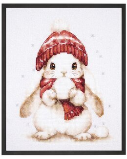 Broderikit Billede Sød Julekanin - Luca-S