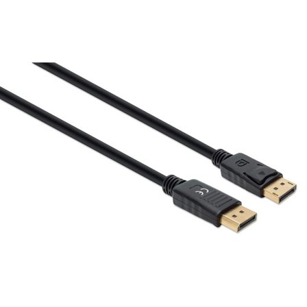 Manhattan MH DisplayPort 1.4 Cable, Male/Male, 1.0m, Black, Polybag