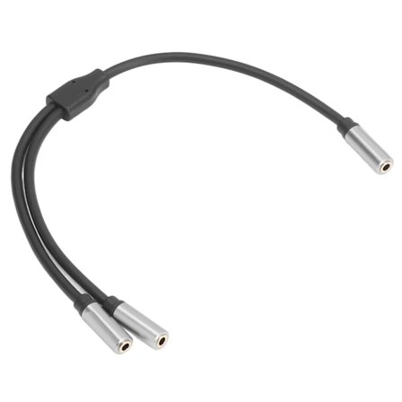 3,5 mm Hona till Hona Adapterkabel Stereo HiFi Kanal 1 till 2 Anslutningssladd för Hörlurar Telefon Surfplatta 0,3 m 3,5 1 Hona till 2 Hona