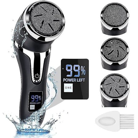 Elektrisk fotfil med laddningsbar slipmaskin