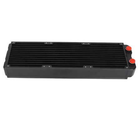 360mm Aluminium Kylfläns Pagod Mun Vattenkyld Radiator 10 Rader Rör