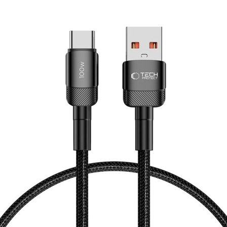 Tech-Protect UltraBoost Evo USB-C / USB-A-kabel 100W 5A 0,5 m - sort