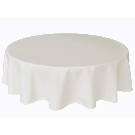 Rund duk laget av kvalitetsmateriale 140cm 55 Cream