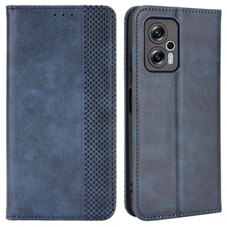 Bofink Vintage läder Xiaomi Poco X4 GT / Xiaomi Redmi Note 11T Pro Plus / Xiaomi Redmi Note 11T Pro fodral - Blå