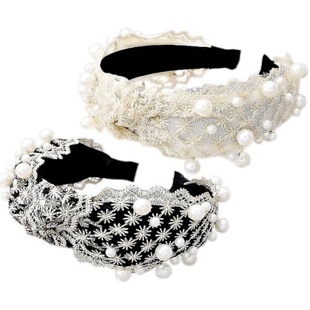 Mote-perle Hodebånd for Kvinner Håndlaget Krystallperler Hårbånd