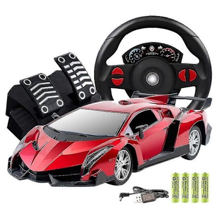 1:12 Fjärrstyrd Sportbilsmodell Ratt Gravitationsavkänning Fyrvägs Fjärrkontroll Racerbil Modell Leksak (FMY)