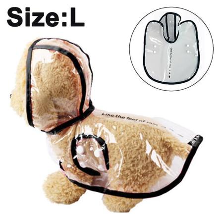 Storlek L Nytt Mjukt Material Dog Clear Mackintosh