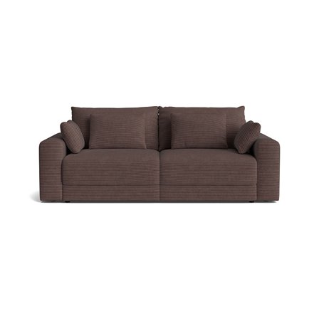 Orlando XL 3 personers sovesofa, opbevaring, Lincoln Brun, 255x126x94cm - Komfortabel Sofa med Bonell fjedre, Nozag fjedre og PU Skum