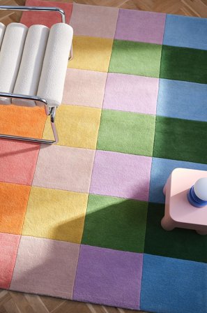 Jotex - Luggteppe Flerfarget ALANIS - Kjøp Ulltepper hos Jotex