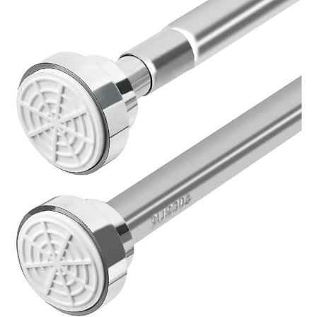 50-85cm Udtrækkelig Bruseforhængsstang Ingen Boring Bruseforhængsstang Rustfrit Stål Bruseforhængsstang til Brusebad Skab Balkon Dør