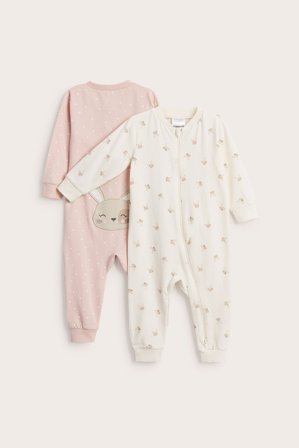 Kappahl | Piżamy we wzory, 2-pak | Offwhite