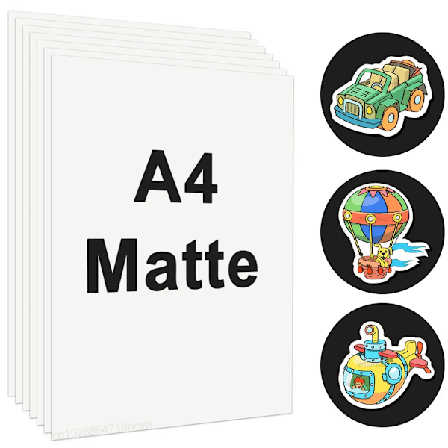 100% Transparent Utskrivbart Vinyl Klistermärkepapper A4 Vinyl Utskriftspapper för Bläckstråleskrivare DIY Etikett Klistermärke Självhäftande Papper