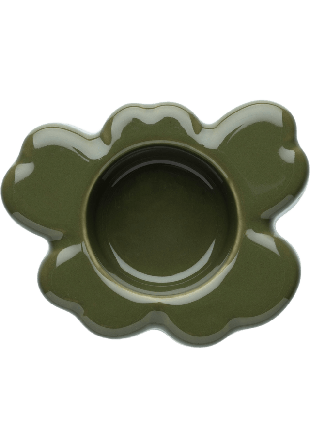 Marimekko Unikko Tea Light Holder 10X3 Cm Ljus & ljusstakar Grön ONESIZE