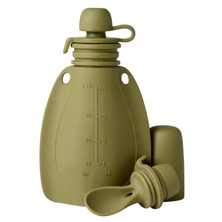 Mininor Smoothiepose med ske Mosgrøn 120 ml, Børn & Forældre, Service, Kopper Og Drikkedunke