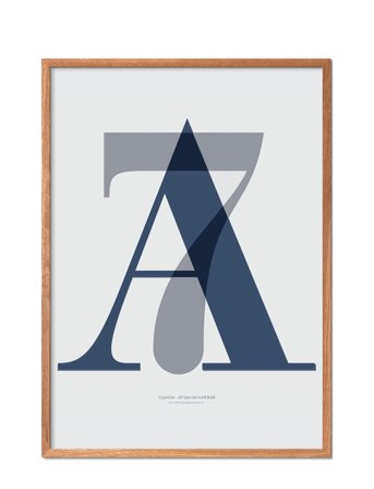 Poster & Frame Ilwt-A7-Blue - Grey - 50X70CM