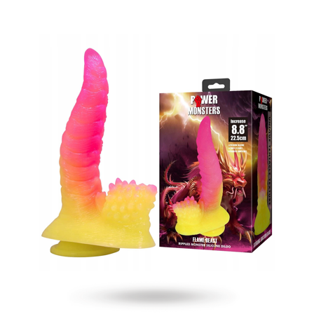 Flamebeast Rippled Monster Silicone Dildo 22,5 cm - Vuxen.dk: For hende