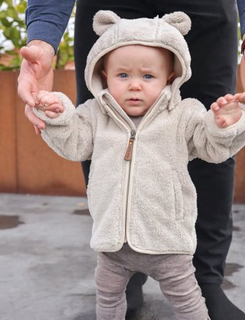 mikk-line Wp Teddy Jacket W Ears - Beige - 68