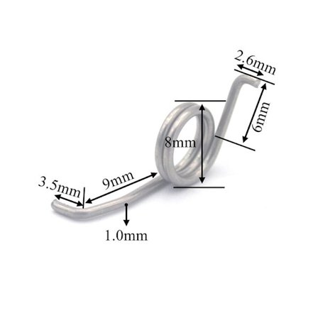 304 Rustfritt stål Fiskestang Drop Wheel Trommelhjul Fjær til