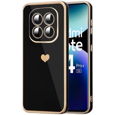 Skyddsfodral för Xiaomi Redmi Note 14 Pro Plus 5G/Note 14 Pro+ 5G Stöttålig Ultra Slim - Svart