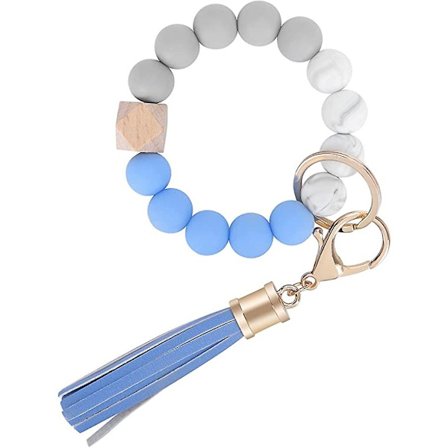 2025 Ny Modell Armband Nyckelring Armband Silikonpärla Nyckelring Armband Tofs Nyckelring