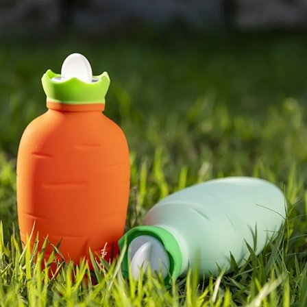 PALON Hot Water Bag Carrot Water Injection Cute Warm Feet Hands Warm Water bag Silicone Thickened Explosion-proof