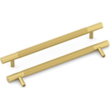 10 stk. 160 mm S&y Gull Kjøkkenskap Håndtak, Riflete Skuffetrekk for Garderober