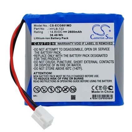 Batteri till Medicinsk för Biocare ECG-6010, ECG-6020, iE6