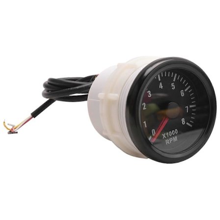 52MM Elektrisk Omdrejningstæller 0-8000 RPM 2 tommer RPM Tacho Meter til 2 3 4 5 6 8 Cylinder Benzinmotor Bil Båd Yacht