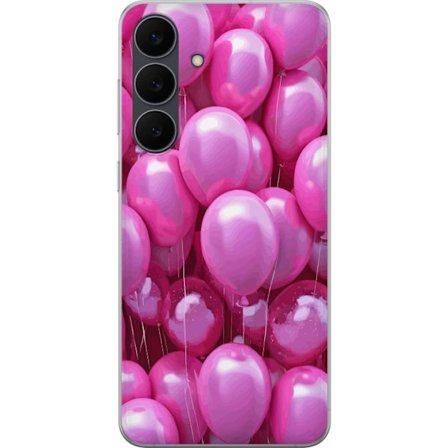 Kompatibelt Mobilskal till Samsung Samsung Galaxy S25 FE Rosa ballonger glansigt festligt motiv som för tankarna till födelsedag firande kärlek och