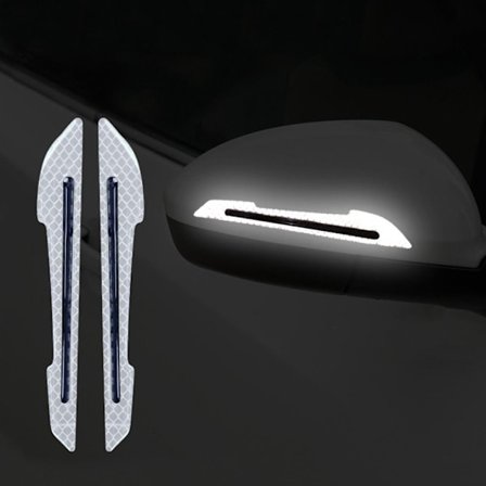 8 STK Reflekterende klistremerke for bil HVIT