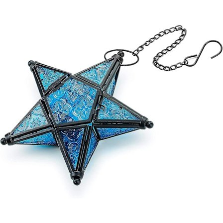 Lyslykt Vindusdekorasjon Hengende Ornamenter - Blå