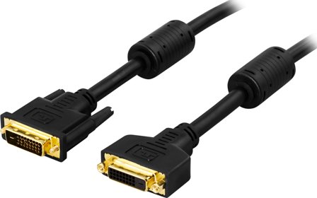 Deltaco DVI monitor cable Dual Link, DVI-D output- DVI-D input 2m