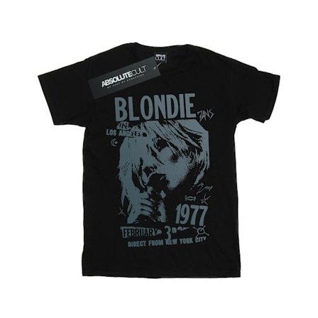 Blondie Mens Tour 1977 Chest T-Shirt M Svart