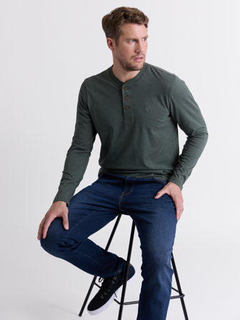 MATCH - Fields bestefarstrøye - Redford - Str. XXL - Herre - Gensere & Cardigans - Grønn - 80% bomull, 20% polyester-resirkulert