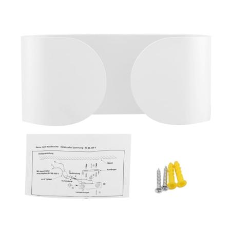 AC85-265V 6W LED-vägglampa Varmvitt Skans Nattlampa för Toalett Sovrumsbelysning