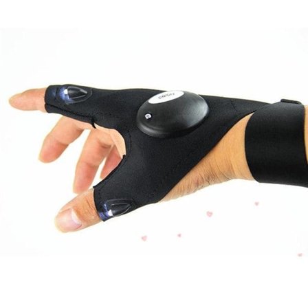 Handske med lampa - Belysning på tumme/pekfinger